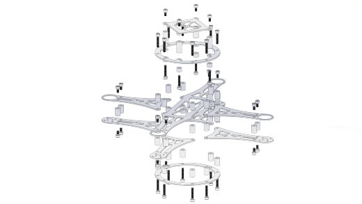 四轴无人机结构3D图纸 Solidworks设计缩略图